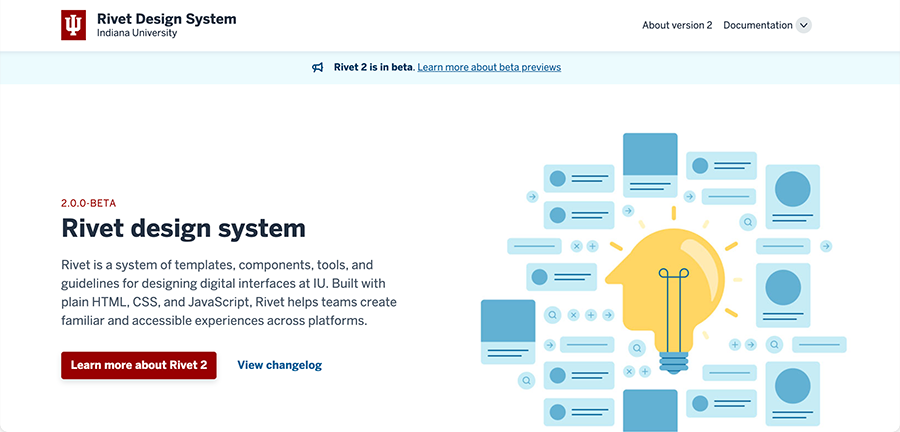 Rivet Design System screenshot