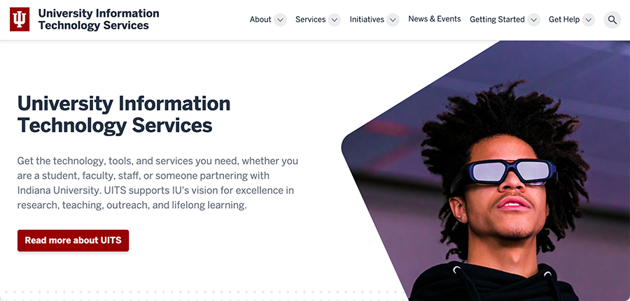 UITS website screenshot